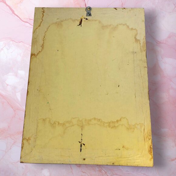 Vintage Spanish “Te Cuidaré Con Amor” 3D Resin Wall Plaque 19x14 Precious Moment - Picture 8 of 10